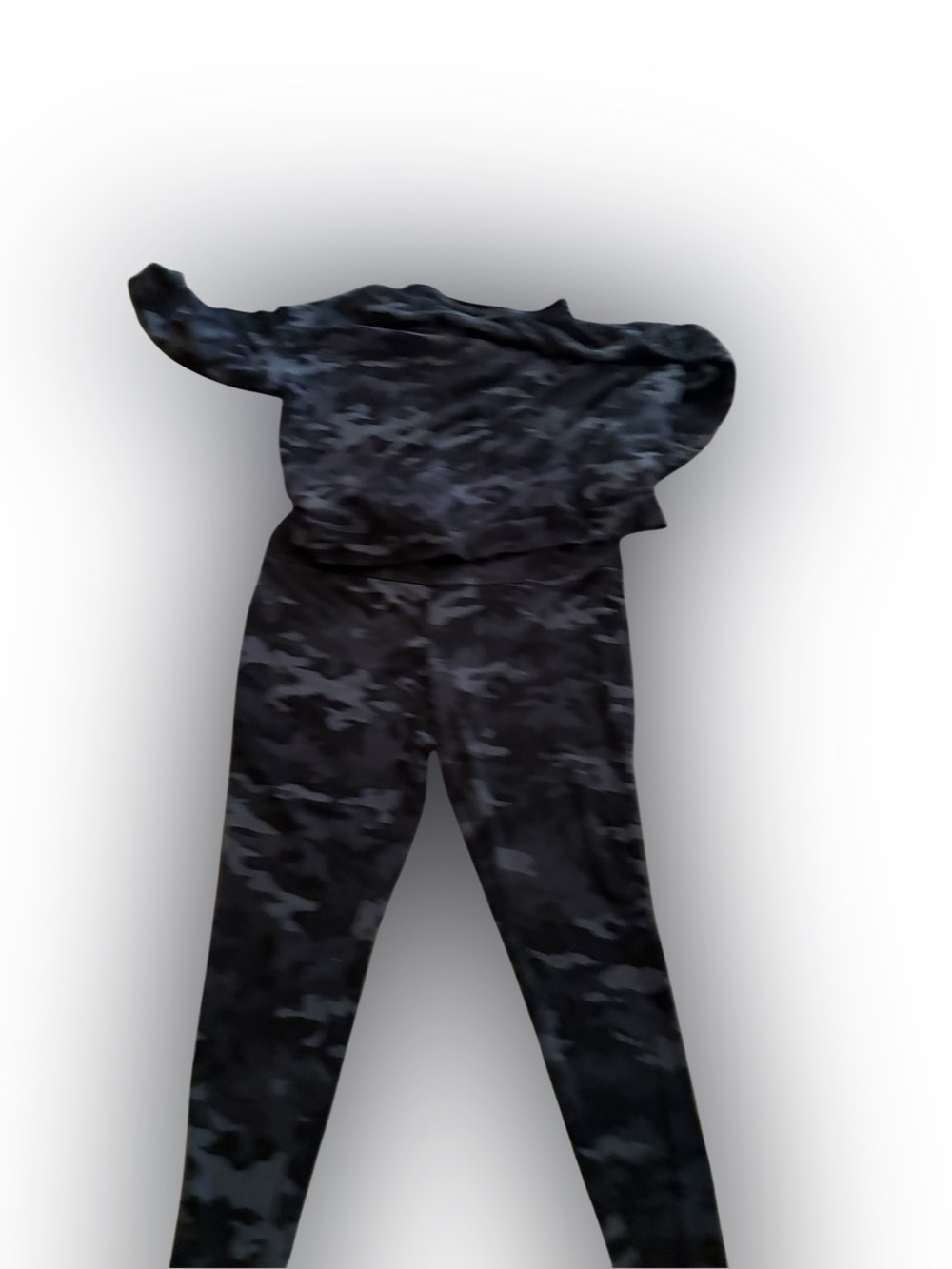 Terra & Sky Black and Gray Camo Lounge Set